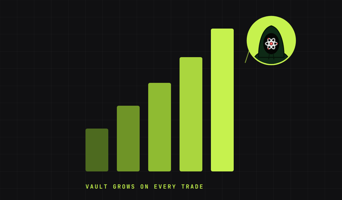 Rising bars showing the vault growing